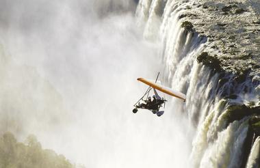 Microlight flight over the Victoria Falls